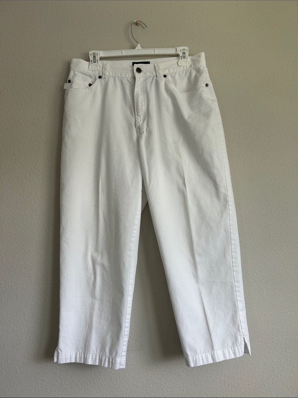 Polo by Ralph Lauren White Oversized Straight Leg Pants